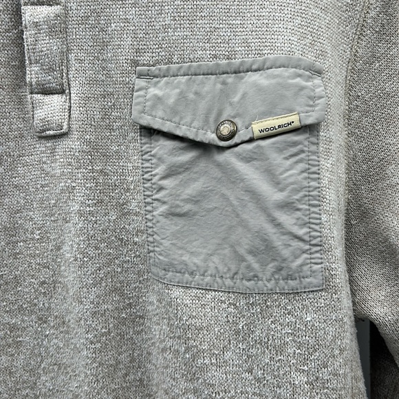 WOOLRICH 1/4 SNAP BUTTON MENS SIZE MEDIUM TAN SWEATER PULLOVER - Picture 3 of 8